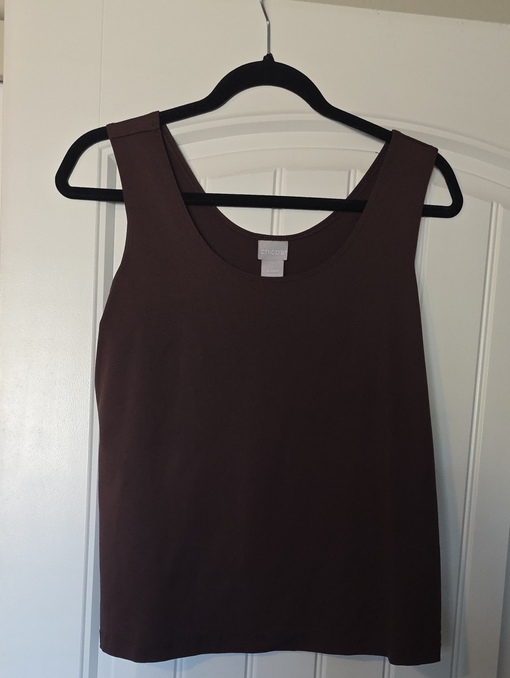 Chico's Dark Brown Scoop Neck Tank